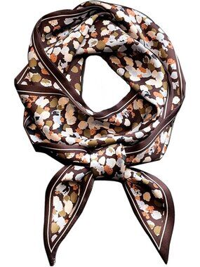 Women's Black Edges Colored Stones Elegant Oblique Angle  Scarves Bag Scarfs